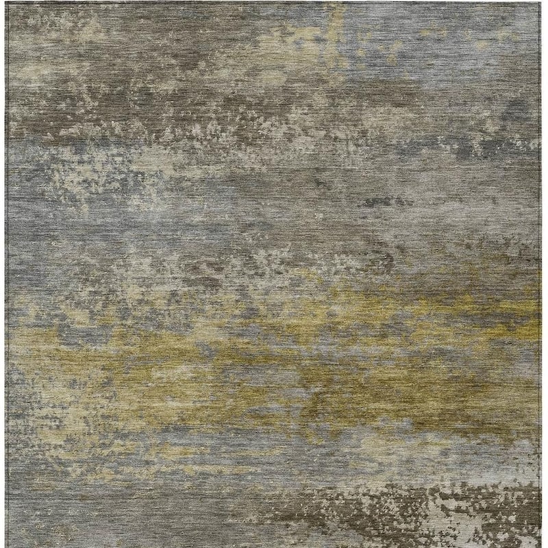 HomeRoots Abstract Transitional Rectangle Outdoor Rug