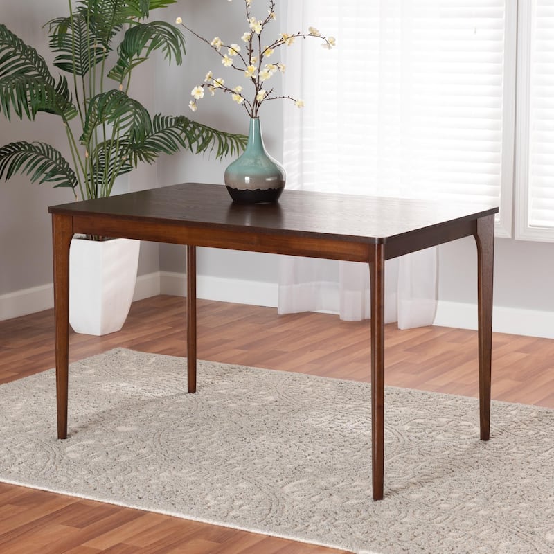 Sherwin Mid-Century Modern Finished Wood Dining Table