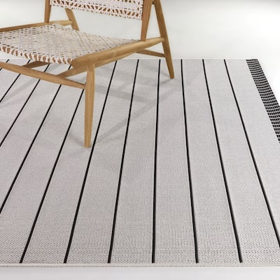 Campert Striped Patio Indoor/Outdoor Area Rug