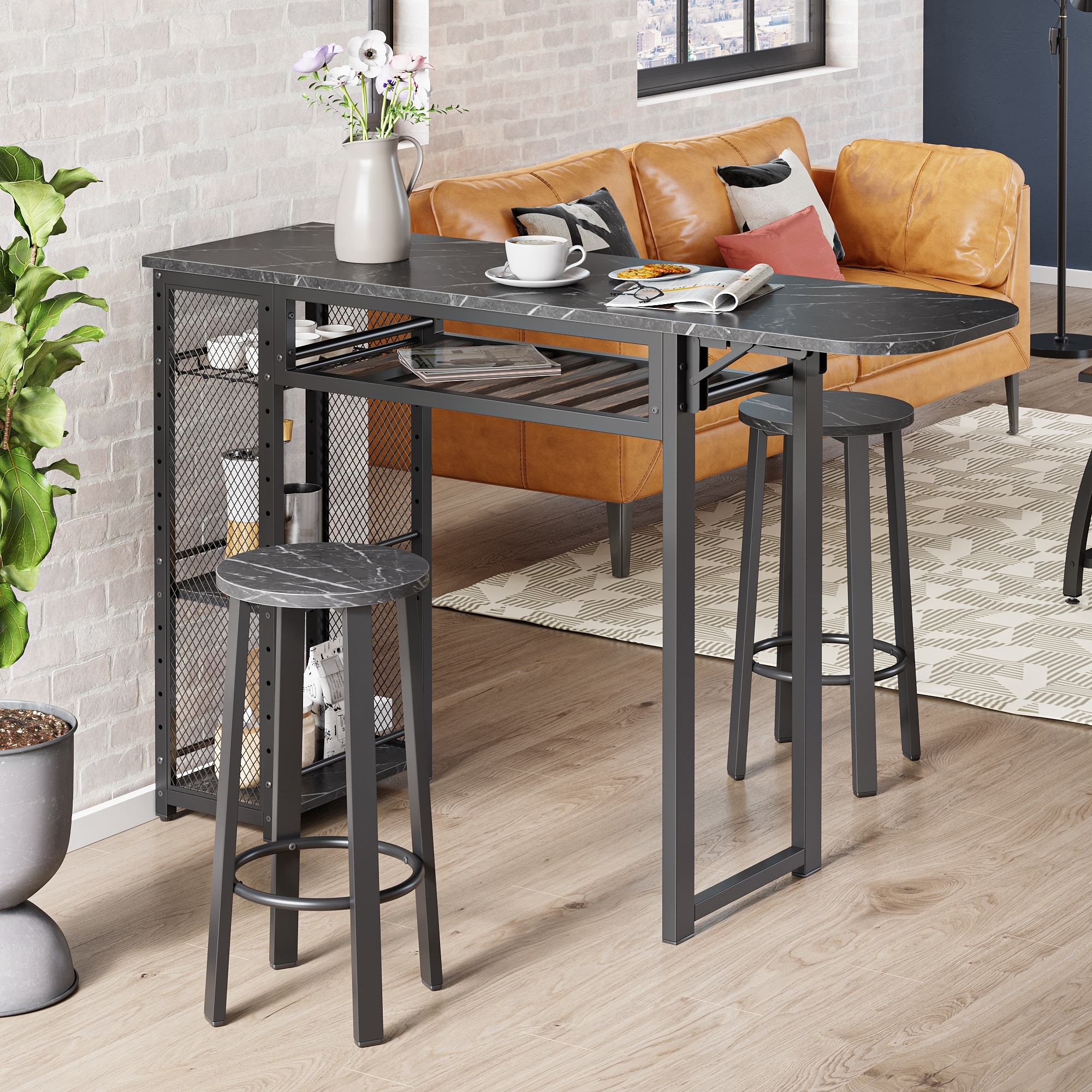 High table set for two outlet