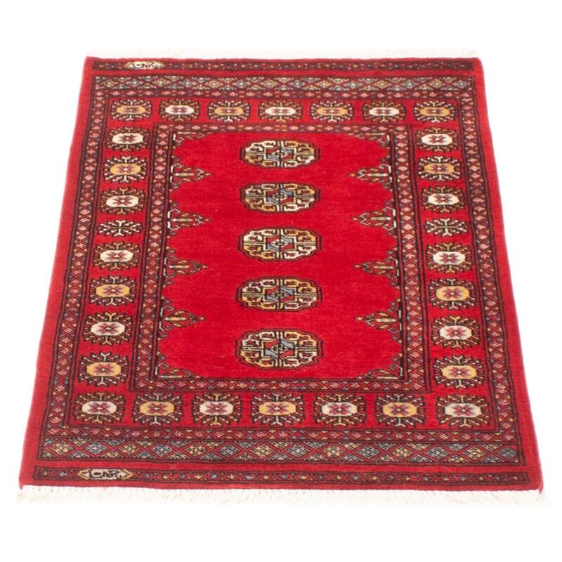 ECARPETGALLERY Hand-knotted Finest Peshawar Bokhara Red Wool Rug - 2'8 x 4'1