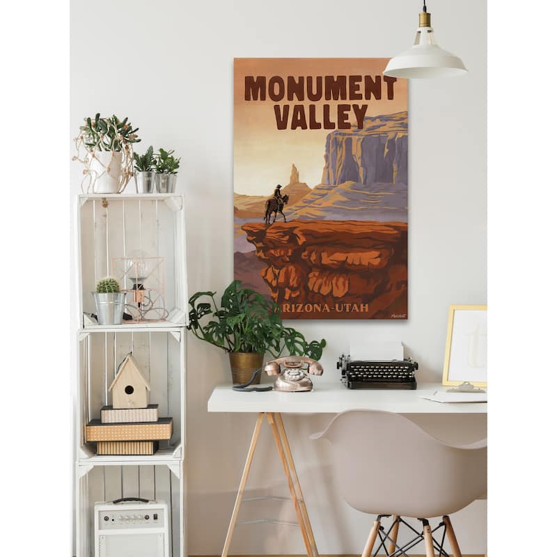'Monument Valley' Painting Print on Wrapped Canvas