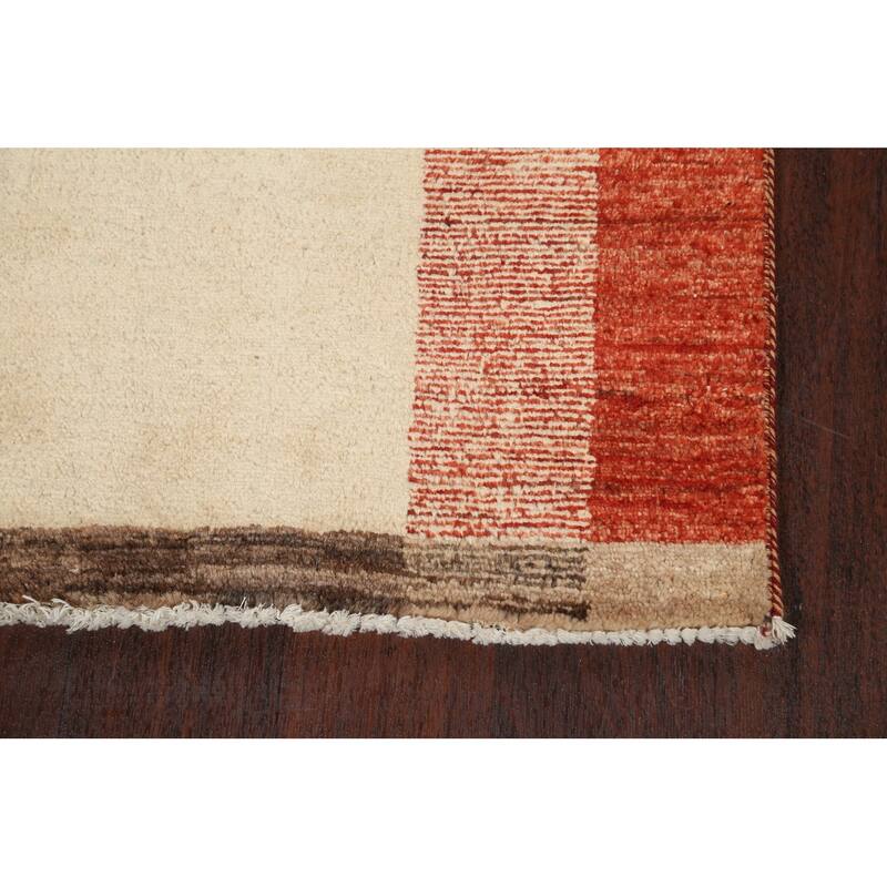 Modern Gabbeh Kashkoli Oriental Area Rug Wool Handmade Foyer Carpet - 2'7" x 3'8"