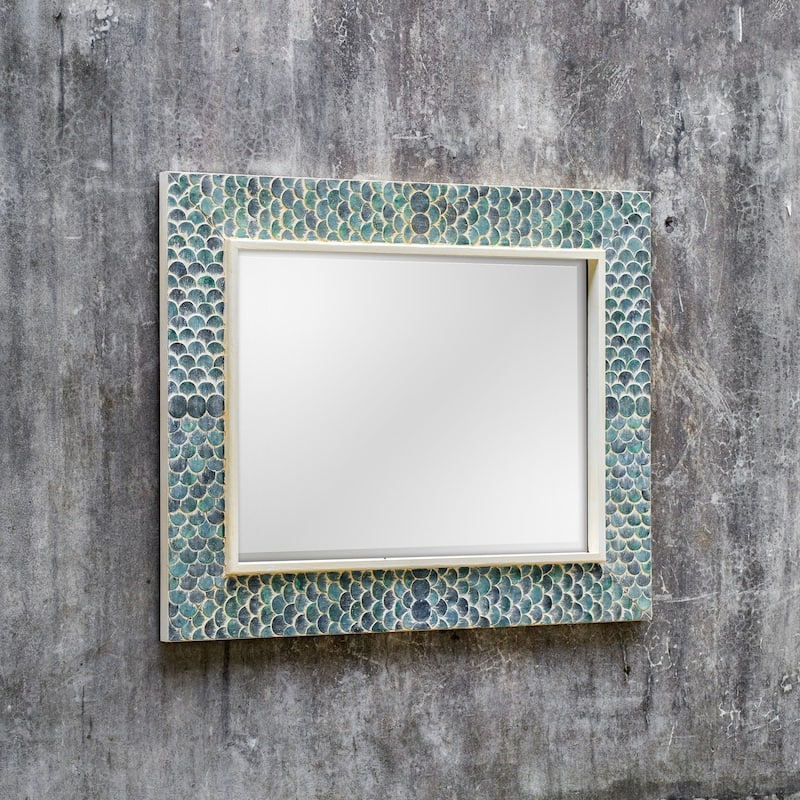 Uttermost Makaria Tropical Coastal Mermaid Large Wall Mirror with