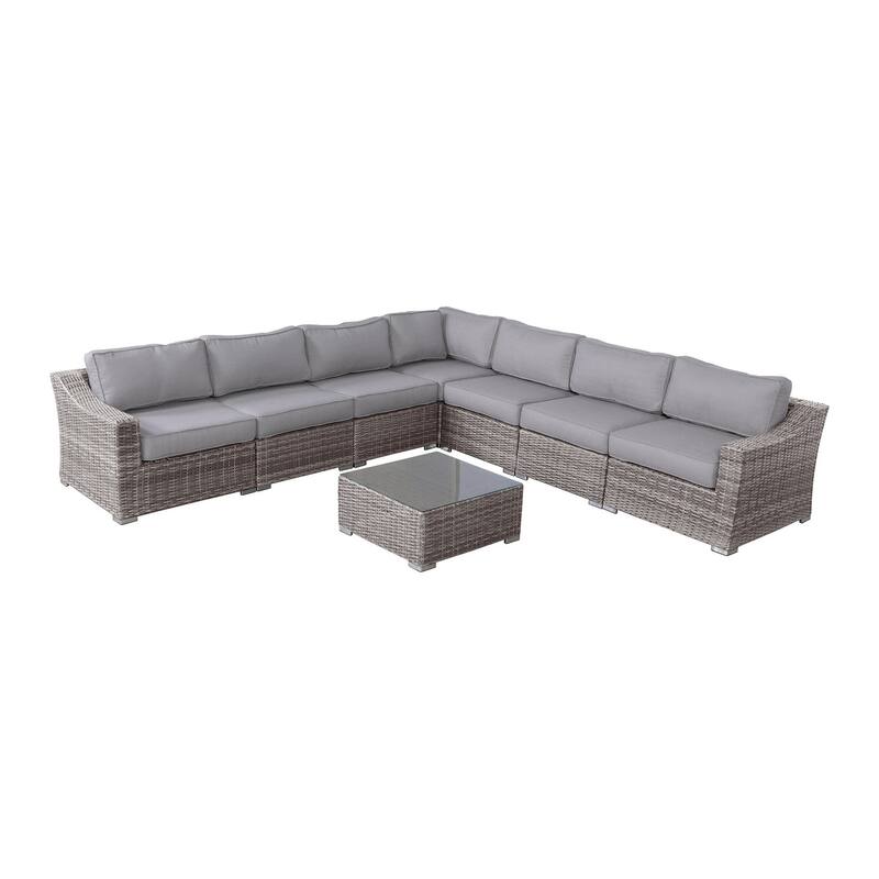 LSI 6 - Person Seating Group with Cushions - Mixed Grey
