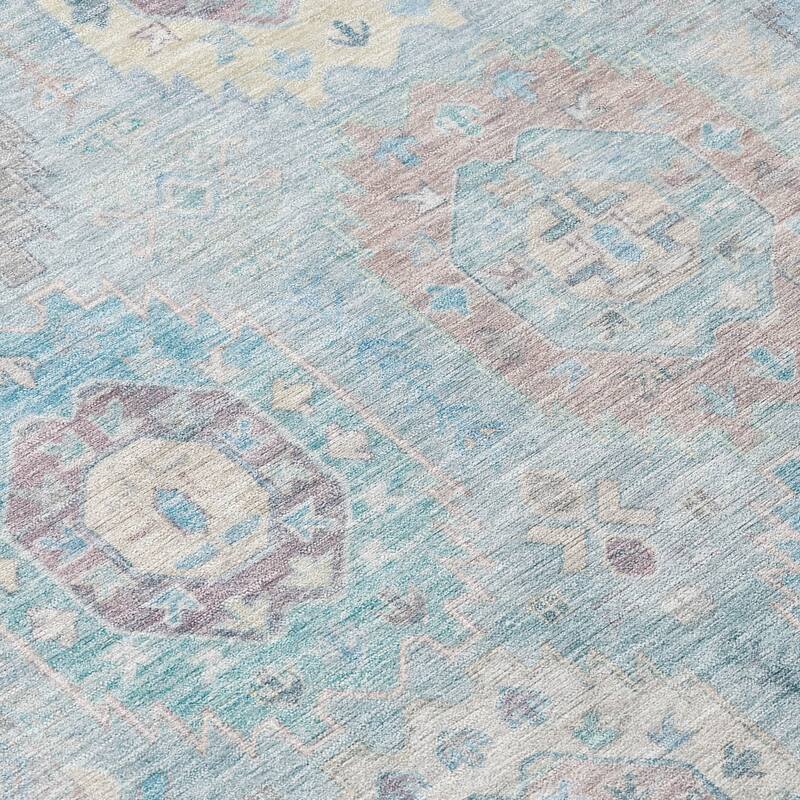 Machine Washable Indoor/ Outdoor Vintage Traditional Chantille Rug