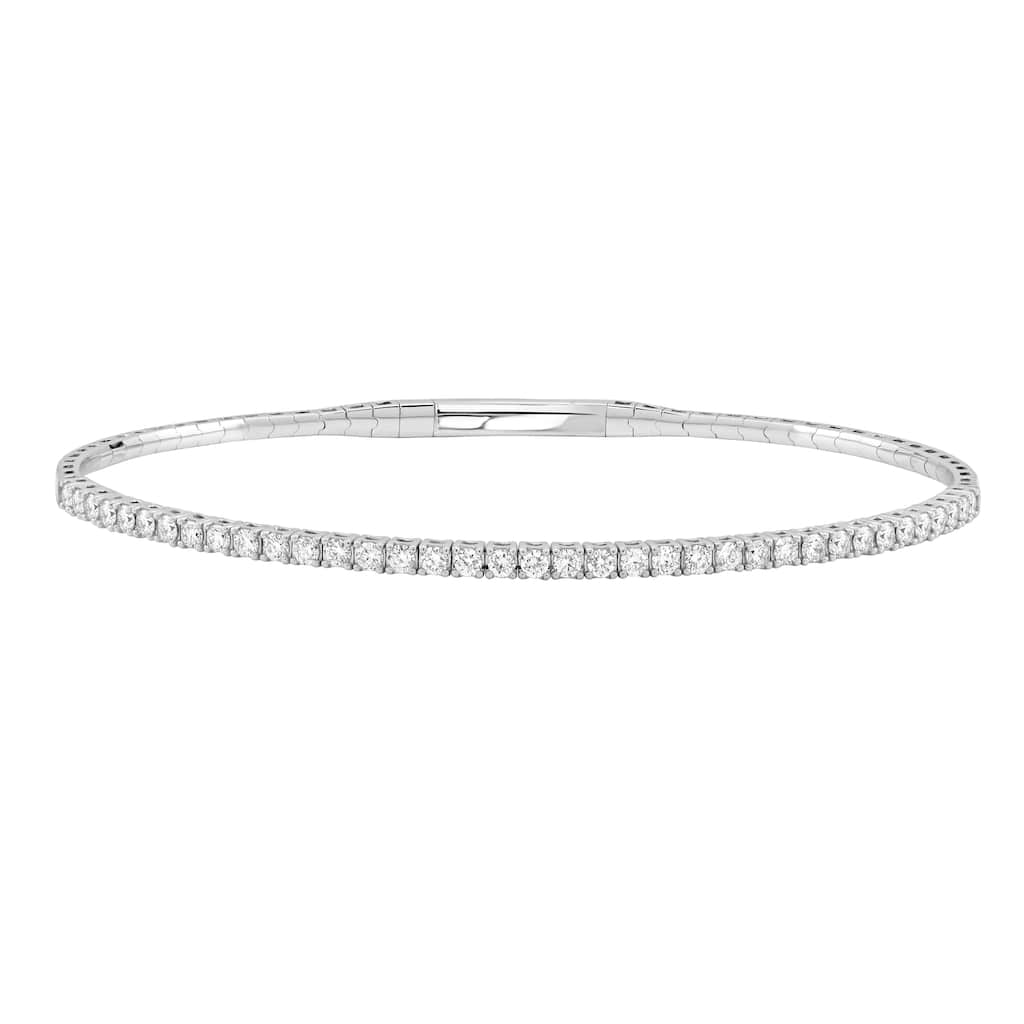 Auriya 14k Gold Lab Grown Diamond Bangle Bracelet 1.00 ct. tw. (E-F, SI1-SI2)