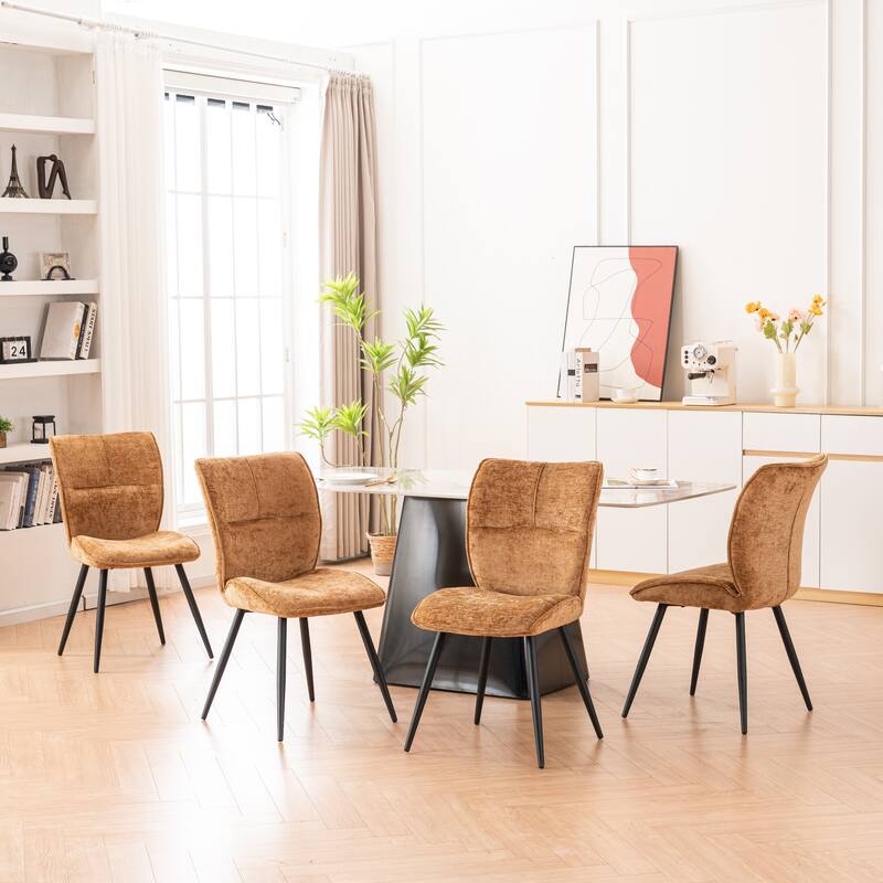 Dining Chairs Set of 2, Armless Kitchen Chairs, Soft Cushion