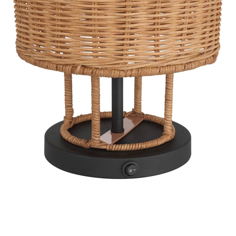 Acroma Modern Table Lamp with Rattan Shade