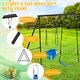 preview thumbnail 6 of 16, EROMMY Heavy-Duty A-Frame Metal Swing Set for Kids - 440lbs Capacity, Includes Saucer Swing & Belt Swing