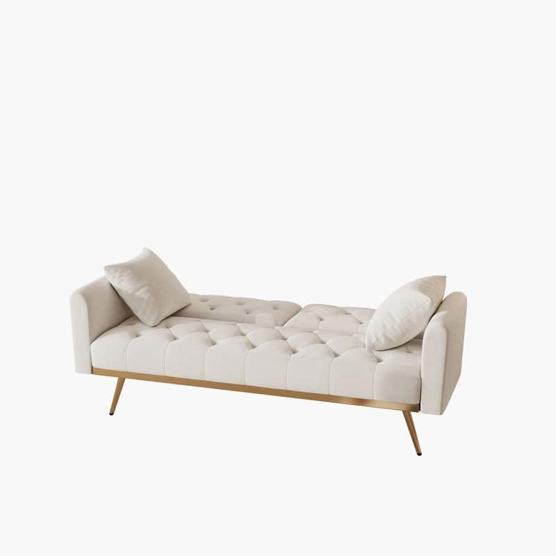 68.30" Velvet double sofa bed in five stylish colors
