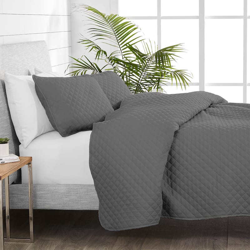 Bare Home Lightweight Coverlet Bedspread & Microfiber Sheet Set Bundle