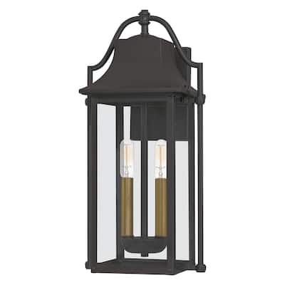 Manning 2-Light Outdoor Wall Mount in Western Bronze