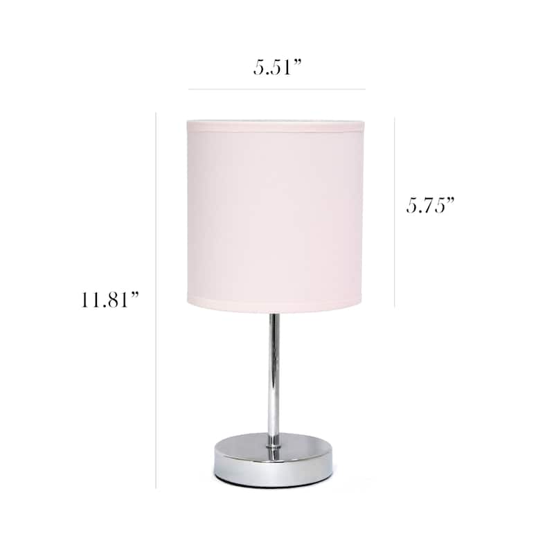 Simple Designs 11.81" Basic Mini Table Lamp with Feit LED Bulb Included - 11.81