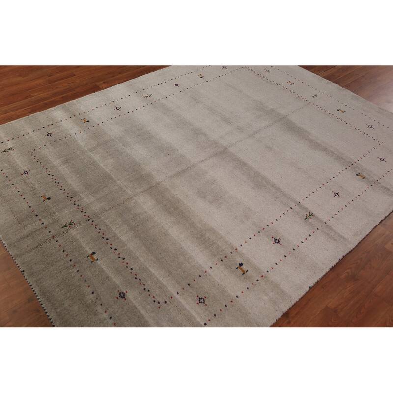 Tribal Gabbeh Oriental Rug Hand-Knotted Contemporary Wool Carpet - 5'9" x 7'8"