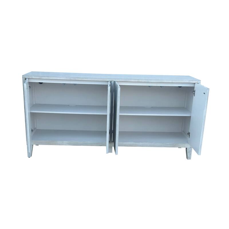 White or Black Metal Nested Side End Accent Table with Arched Cutouts (Set of 3)