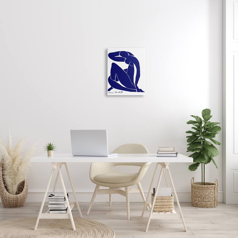 Stupell Minimal Abstract Purple Nude Woman Matisse Artist Canvas Wall Art