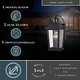 preview thumbnail 2 of 13, Lexington Aluminum Black Motion Sensor Dusk to Dawn Outdoor Wall Light Clear Glass