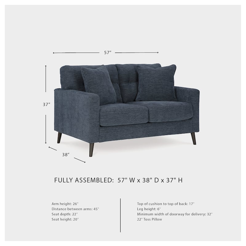 Signature Design by Ashley Bixler Loveseat - 57" W x 38" D x 37" H