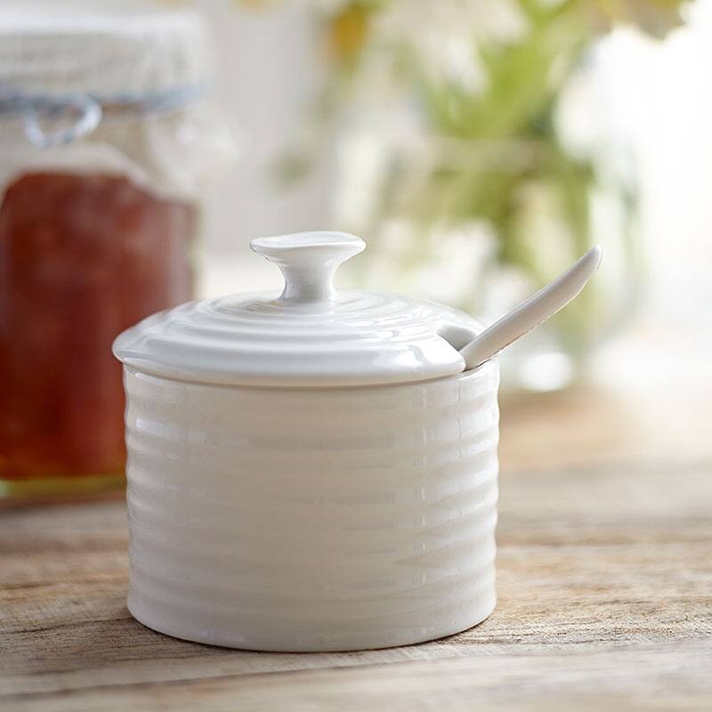 Portmeirion Sophie Conran 4.5 Inch Conserve Pot with Spoon - 4.5 Inch
