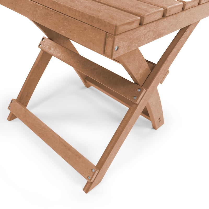 Santorini Fully Assembled All-Weather Recycled HDPE Outdoor Folding Side Table