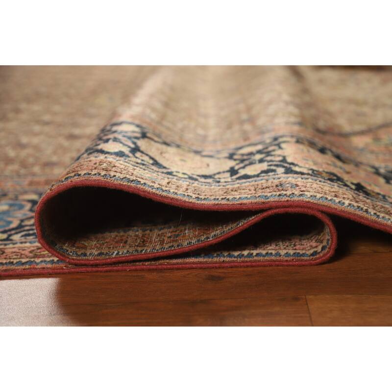 Hand Knotted Oriental 100% Wool Carpet Traditional Medallion Beige & Ivories Sarouk Area Rug - 8' 5'' X 5' 4''