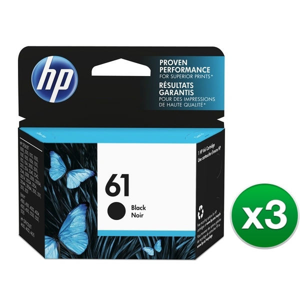 HP 61 Black Original Ink Cartridge (3-Pack) Ink Cartridge