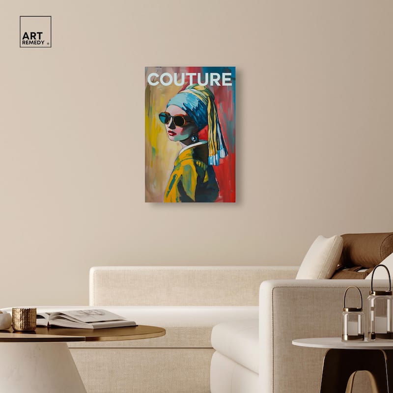 Pearl Earring Cover Canvas by Art Remedy, Gallery Wrapped