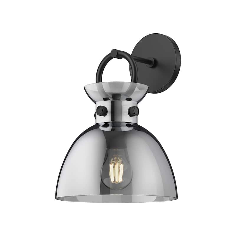 Alora Lighting WV411809 Waldo 13" Tall Wall Sconce - Matte Black / Smoked