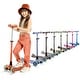 preview thumbnail 1 of 6, Kids Scooter – Children and Toddler 3 Wheel Kick Scooter – LED Wheel Lights Illuminate When Rolling– Adjustable Handlebar – Orange - Assembled - Orange