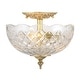 preview thumbnail 3 of 5, Milton 2 Light Olde Brass Semi Flush Mount