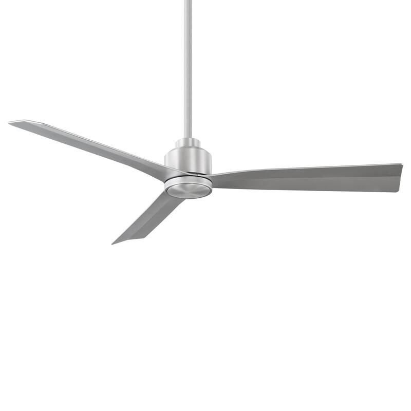 Clean Indoor and Outdoor 3-Blade 54in Smart Compatible Ceiling Fan in Brushed Aluminum with Remote Control