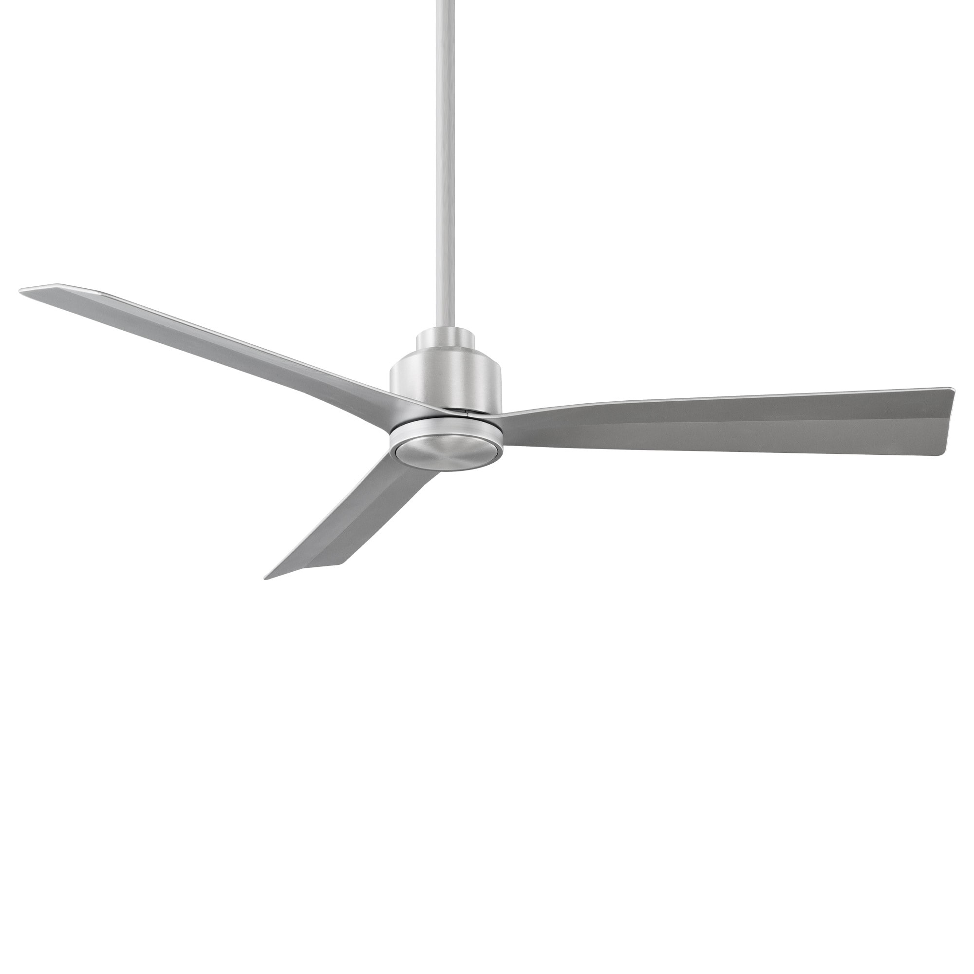 Clean Indoor and Outdoor 3-Blade 54in Smart Compatible Ceiling Fan in Brushed Aluminum with Remote Control
