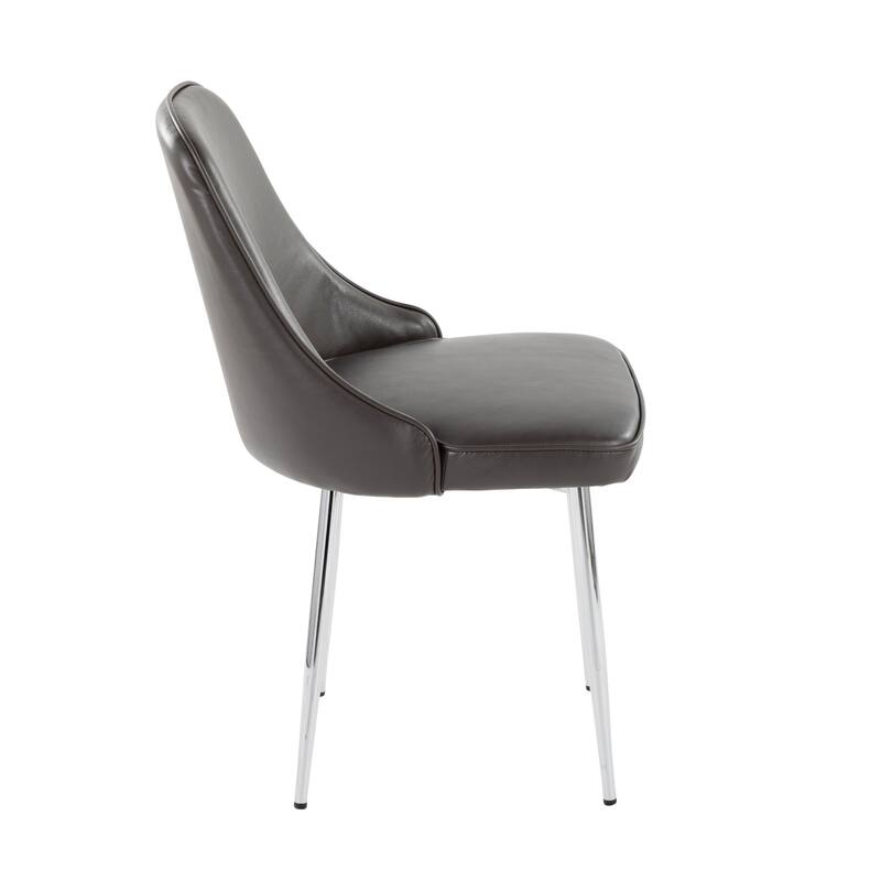 Silver Orchid Naldi Faux Leather Dining Chair - Set of 2
