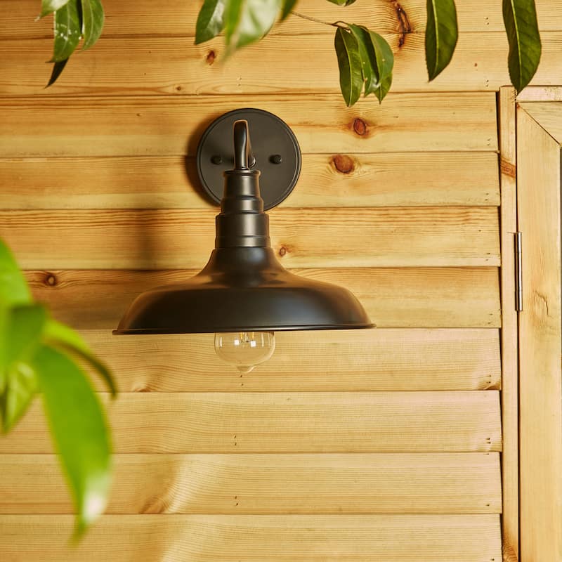 2PK-1-Light Outdoor Wall Sconces Gooseneck Light Fixture - 11.02"x12.76"x10.17"
