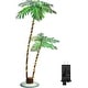 preview thumbnail 1 of 5, 6FT Lighted Artificial Palm Tree