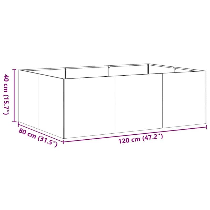vidaXL Planter Raised Garden Bed Plant Flower Stand Rusty Weathering Steel