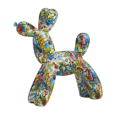 Resin Dog Decorative Sculpture - Multi Colored - Roche River Decor