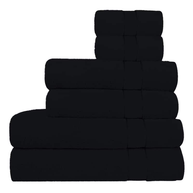 100% Ringspun Cotton Absorbent | 600 GSM | 6-Piece Bathroom Towel Set | Absorbent & Quick Dry - 27''x54''