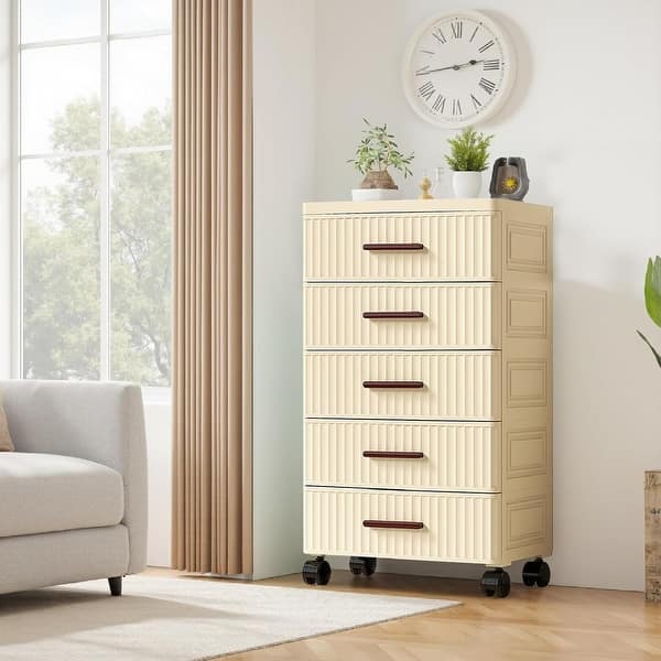 plastic dresser SHOUMANUAL Drawers Dresser, Modern Floor Storage Cabinet with 6 Drawers, Tall Organizer Drawer Chest 66lbs Capacity (Beige) : Home & Kitchen family room Sterilite Corporation 4 -Pack 10