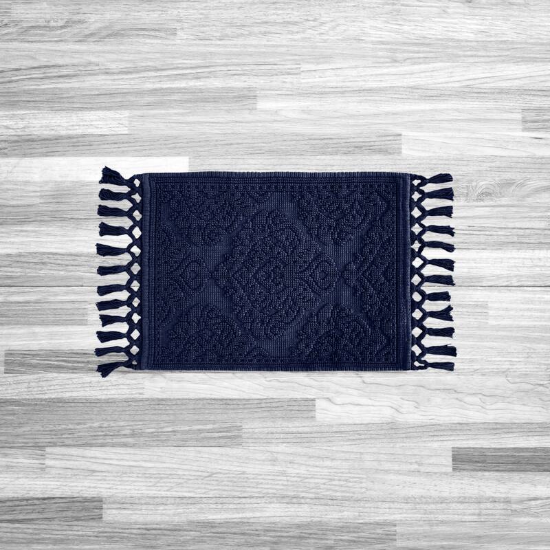 Jean Pierre Ricardo Cotton Fringe Bath Rug