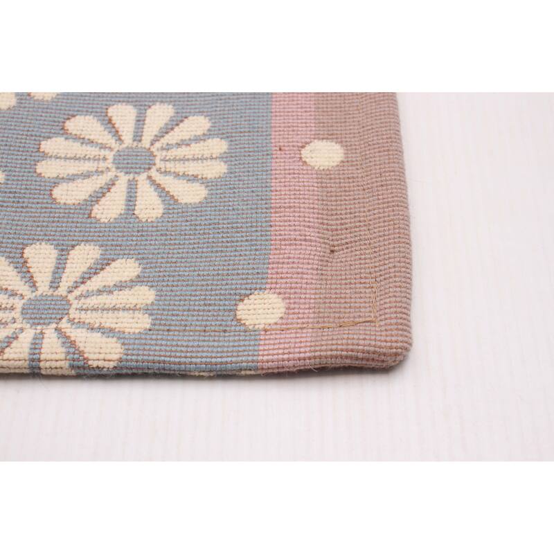 ECARPETGALLERY Machine Woven Lotus Mod Tan Cotton Rug - 4'4 x 6'8