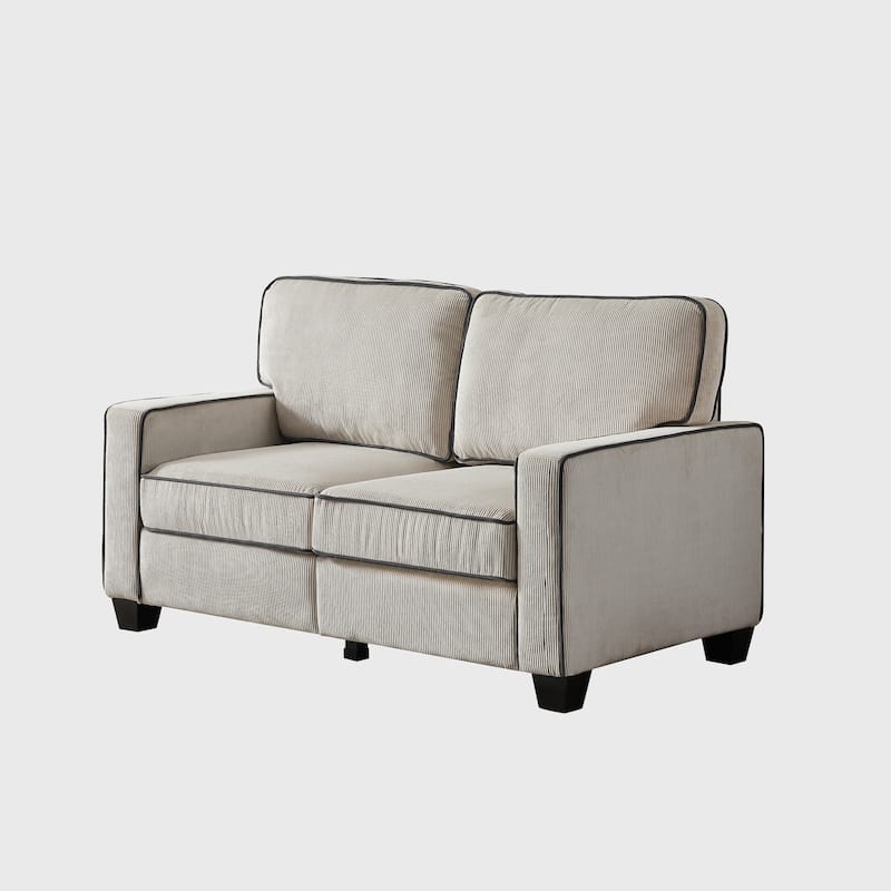 Living Room Corduroy Sofa Loveseat with Storage