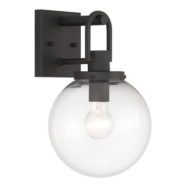 slide 2 of 9, The Great Outdoors 73360 Wenston 13" Tall Outdoor Wall Sconce with Sand Coal