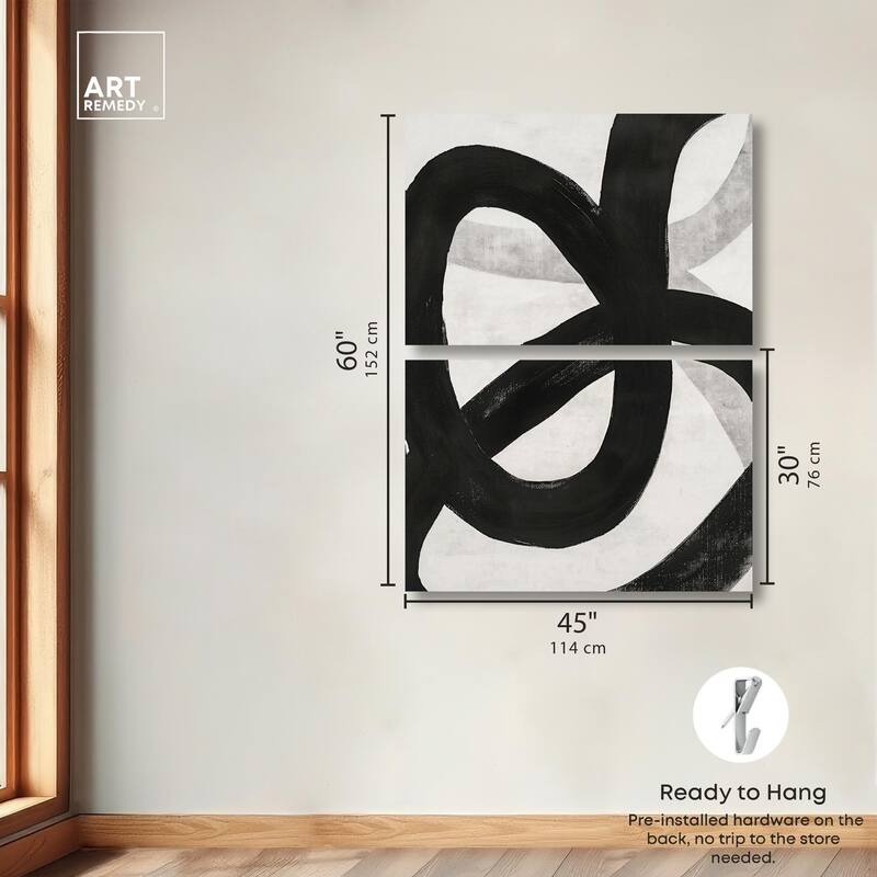 Infinite Loop I Canvas Set of 2 by Art Remedy, Gallery Wrapped