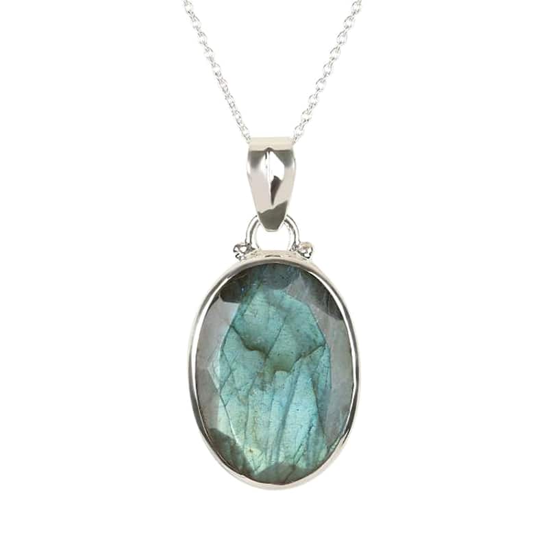 925 Sterling Silver Labradorite Pendant