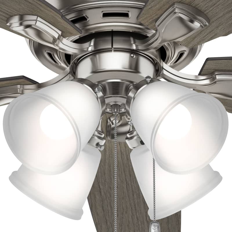 Hunter 52' Amberlin Ceiling Fan with LED Light Kit, Pull Chains - Farmhouse, Transitional, Rustic
