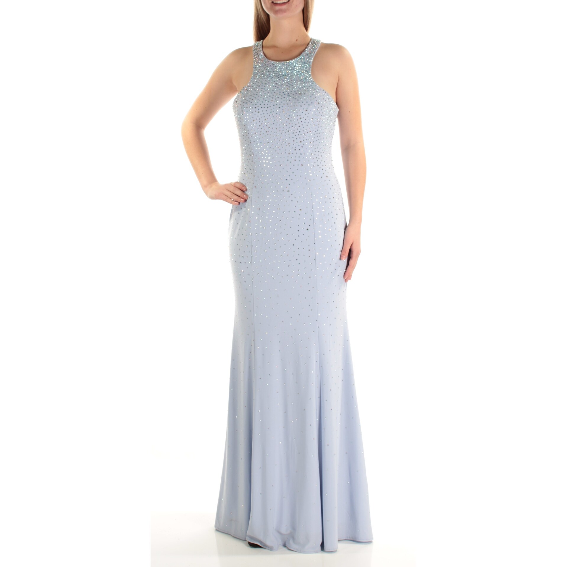 xscape light blue dress