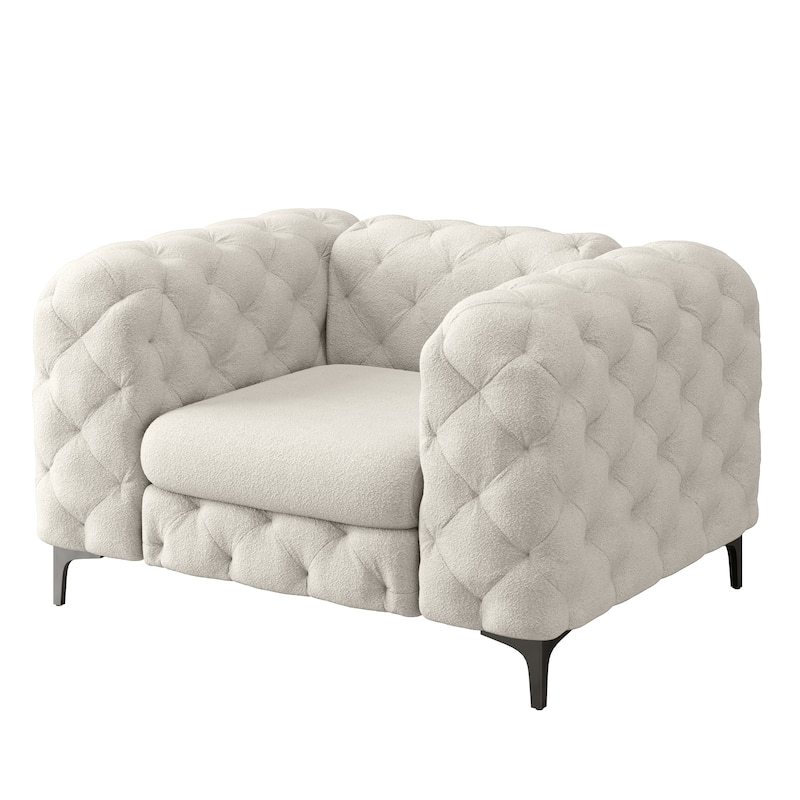 Corvus Aosta Chesterfield Tufted Velvet Club Chair
