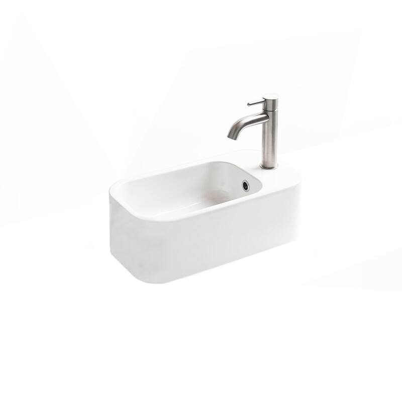 WS Bath Collections Cosa 18-7/8" Rectangle Ceramic Wall Mounted - Matte White